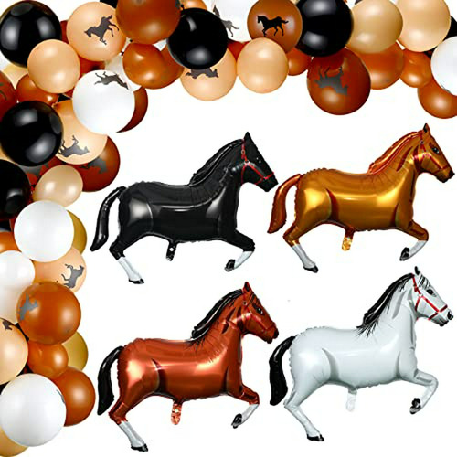 Globo Caballo Cowboy Compatible Con Decoración Temática De C