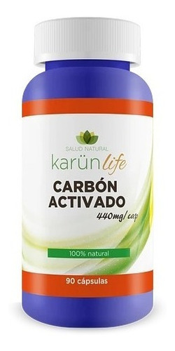 Carbón Activado Natural 440mg | Digestión | Karun Life | 90c