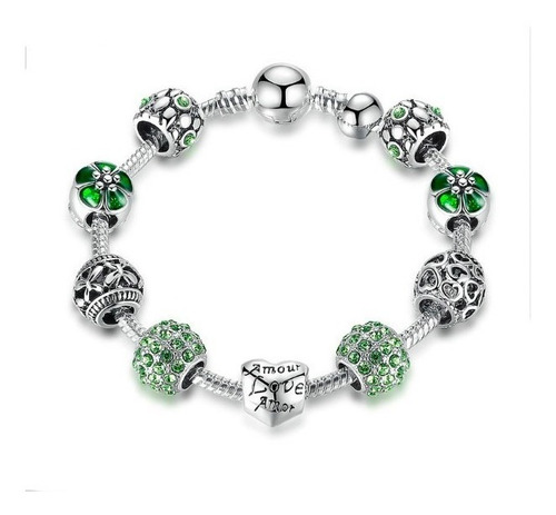 Pulseras De Plata Mujer Con Encantos Chapa Plata Fina 925