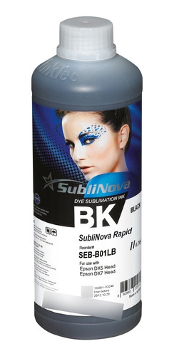 Tinta Sublimática Inktec Sublinova Rapid P/ep Black 1l