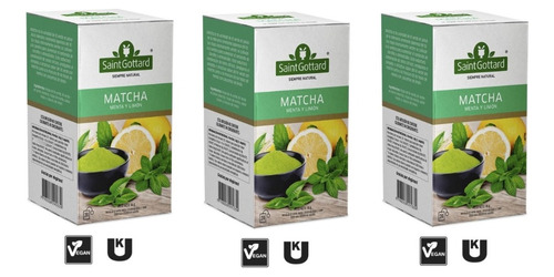  Té Verde Matcha Orgánic Infusiones Saludable Dieta Detox X3