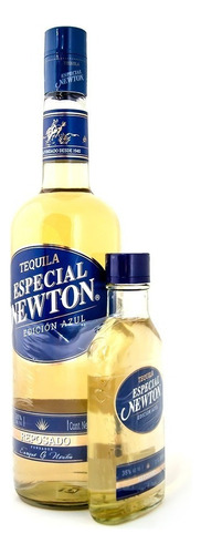 Tequila Especial Newton Edición Azul 1l Con Pacha 200ml