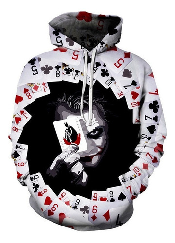 Sudadera Con Capucha Joker 3d De Manga Larga Con Estampado D