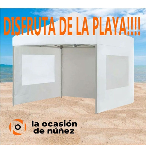 Imagen 5 de 8 de Gazebo Plegable 3x3 Con Laterales Hierro Super Reforzado