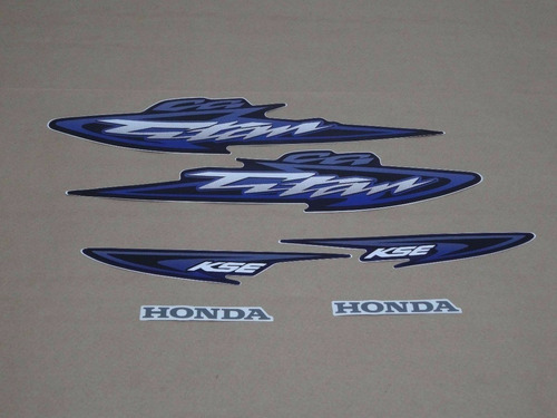 Kit Adesivos Honda Cg Titan 125 Kse 2003 Azul