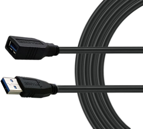 Cable De Extension Usb 3.0 Macho A Hembra | Negro / 4,5m