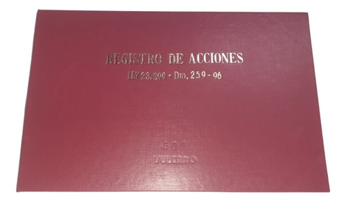 Libro Registro De Acciones Vulcano 501 T/d 1 Mano