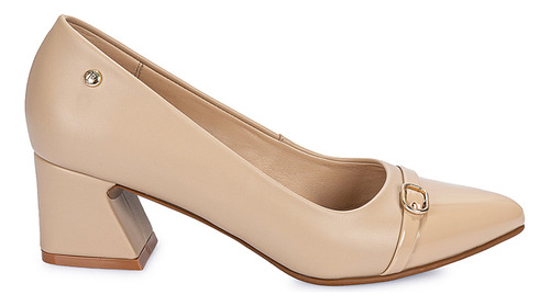 Zapato Stiletto Vestir Mujer Piazza Beige Don-138