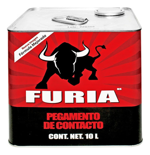 Pegamento Amarillo Furia Contacto 10 Litros