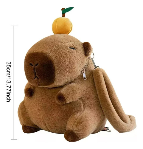 I Lindo Muñeco De Peluche Carpincho Naranja En La Parte