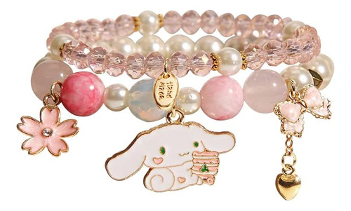 Juego De Pulseras Kawaii Con Cuentas De Cristal, Pulsera Cin