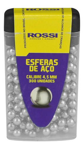 Esfera De Aço Metal Bbs De Aço 4.5mm Rossi 300 Unidades