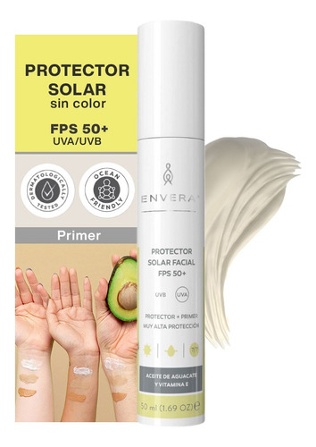 Protector Solar Facial Uv Defender 50ml Con Color Envera