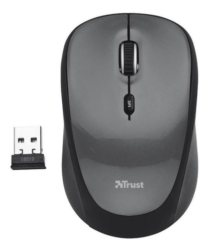 Mouse inalámbrico Trust  Yvi black