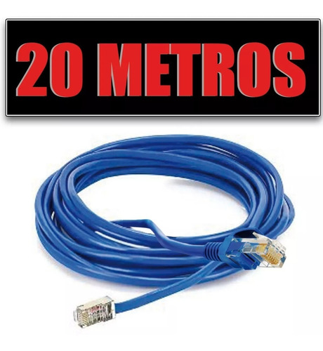 Cabo De Rede Internet Lan Montado 20 Metros