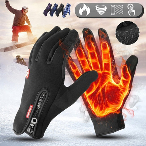 Imagen 5 de 7 de Guantes Moto Bici Neopreno Y Polar C/touch Y Antideslizante