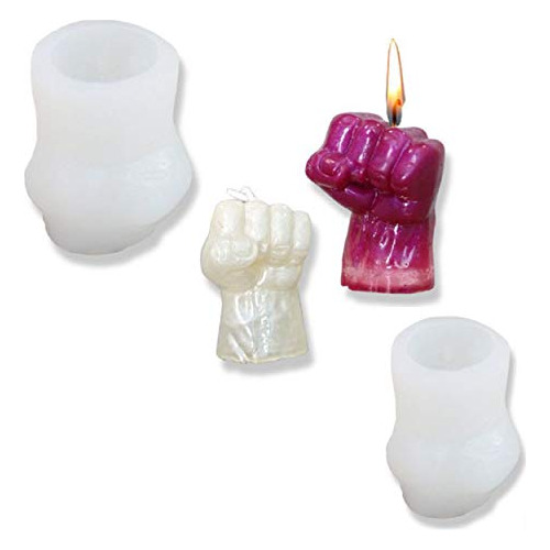 2 Moldes De   Velas Forma De Puño Molde Hacer Velas De...