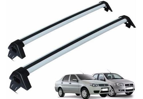 Rack De Teto Fiat Palio Ou Siena 4 Portas - Cor Prata