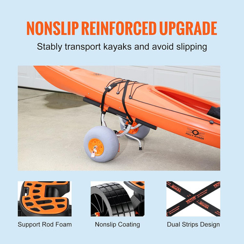 Carrito De Kayak Resistente, Carrito Plegable De Canoa Con N