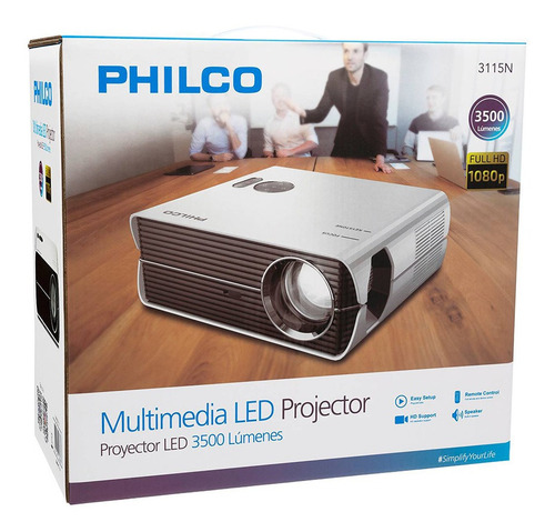 Proyector Led Philco 3115n 3500 Lumenes Gris
