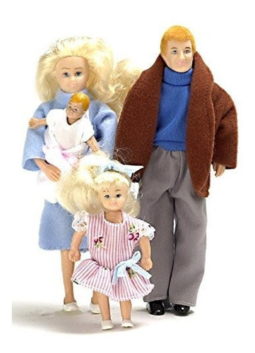 Modern Dollhouse Family Of 4 Dollhouse Miniature Set
