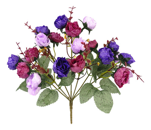 Ramo De Rosas Artificiales Compuesto Por 7 Ramas, Rosas De S