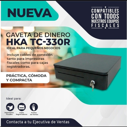 Gaveta Dinero Hka Tc330r Cable Conexion Fiscal Oficinatuya 