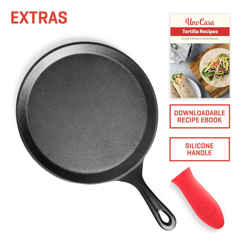 Uno Casa Sartén Comal De Hierro Fundido 11.5 Pulgadas - Sart