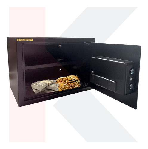 Caja Fuerte Seguridad Electronica Repisa Interna Kishnell Color Negro