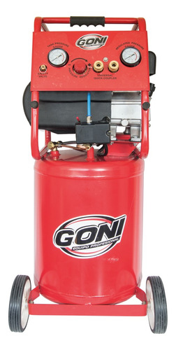 Compresor de aire eléctrico portátil Goni 958 50L 3.5hp 120V 60Hz rojo