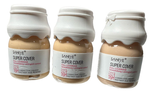 3 Corrector De Maquillaje Tonos Liquido Tonos Saniye