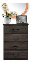 Comprar Comoda Cajonera Sajo Chifonier 4 Cajones Madera Pino Macizo 60cm Color Nogal