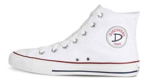 Imagen 4 de 6 de Tenis Discovery Alto Blanco/rojo Unisex Croydon