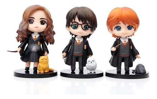 3pcs Harry Potter Hermione Ron Weasley Acción Figura Modelo