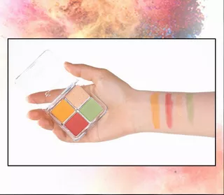 Paleta De Sombras De Ojos Brillantes Nude De 4 Colores