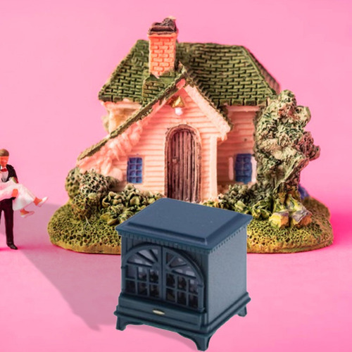 2 Chimenea En Miniatura Para Casa De Muñecas, Azul Oscuro