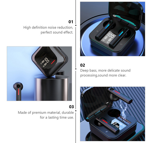 1 Juego De Auriculares Inalámbricos, Cómodos Auriculares Sem