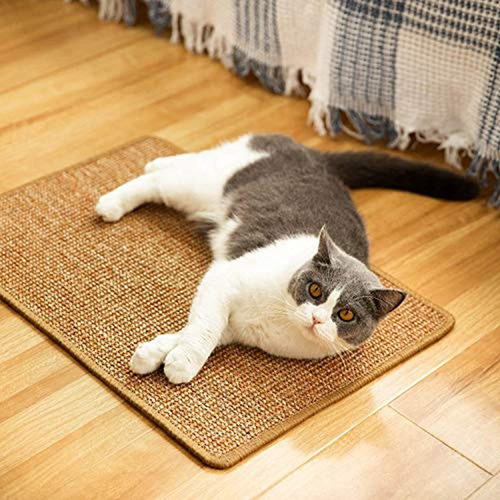 Imagen 2 de 5 de Ccopnts Alfombrilla Para Raspar Gatos De Sisal Natural, Alfo