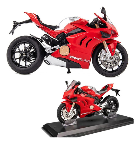 Ghb Ducati Streetfighter V4s Miniature Metal Moto Con Base