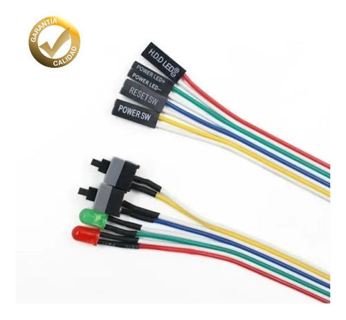 Imagen 1 de 6 de Botón Power/reset Para Gabinete Atx Con Cable A Mother Miner