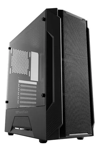 comprar Gabinete Gamer Aigo Darkflash Leo Preto Lateral Vidro