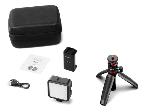 Imagen 7 de 9 de Ulanzi Teléfono Vídeo Vlog Kit Con Selfie Stick Trípode Led