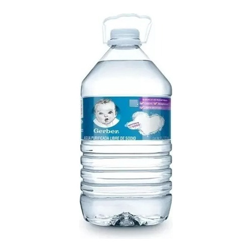 Agua Purificada Gerber Libre De Sodio 10 Piezas De 4l C/u