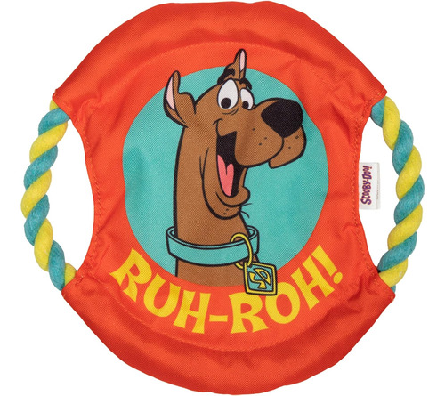 For Pets  Ruh-roh  Dog Frisbee With Rope | Red, Blue, Yellow