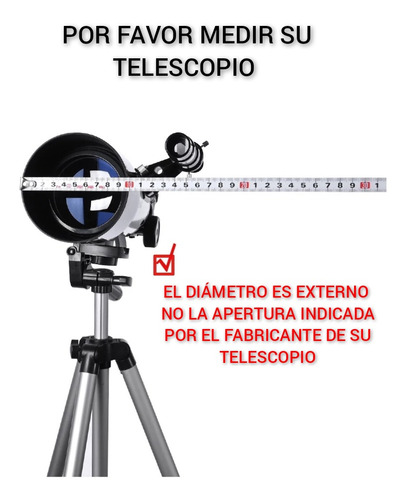 Filtro Solar 110mm - 132mm Telescopio Astronomía
