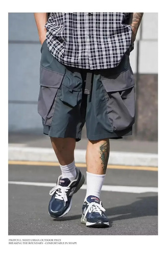Pantalones Cortos Cargo Informales De Moda Para Hombre, Ropa