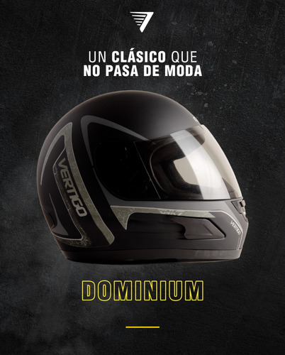 Imagen 2 de 5 de Casco Moto Vertigo Dominium + Visor Repuesto. Tienda Oficial