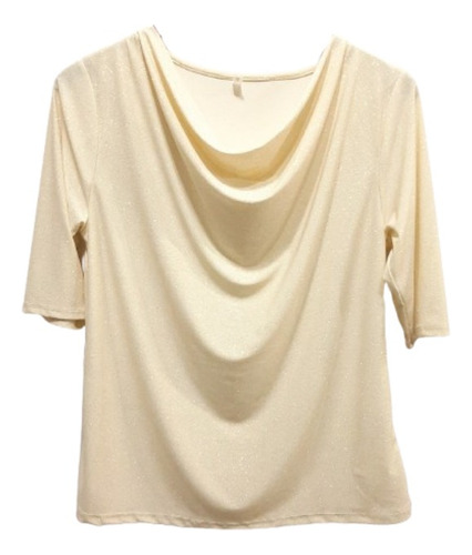 Blusa Brillo Fiesta 3/4 Buche Talles Grandes