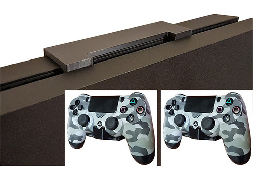 Combo Soporte Pared Consola Playstation Ps4 Slim Fat Bajo Perfil + 2 Sop Joystick Con Tornillos Y Tarugos - Exc Calidad!