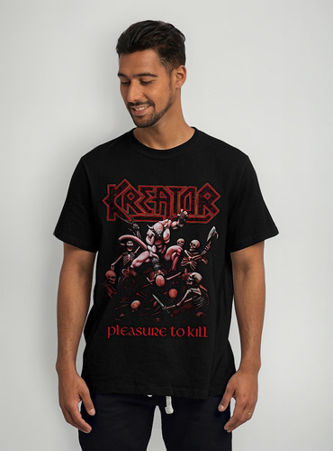 Polera Estampada 3d Kreator 325 Pleasure To Kill